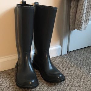 Furla tall, gray rainboots